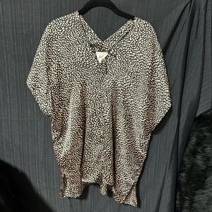 Dixie Creek -Adrienne / Black n Tan animal print silky‎ feeling / Size M / H-112